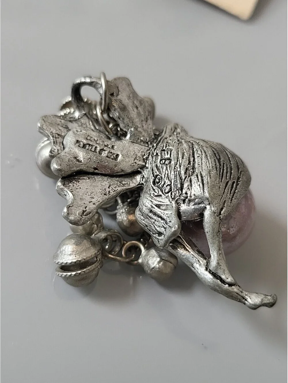 Vintage Signed Pewter Pcs Lot Of Charms Keychain Pin Chain See Up Close Pics